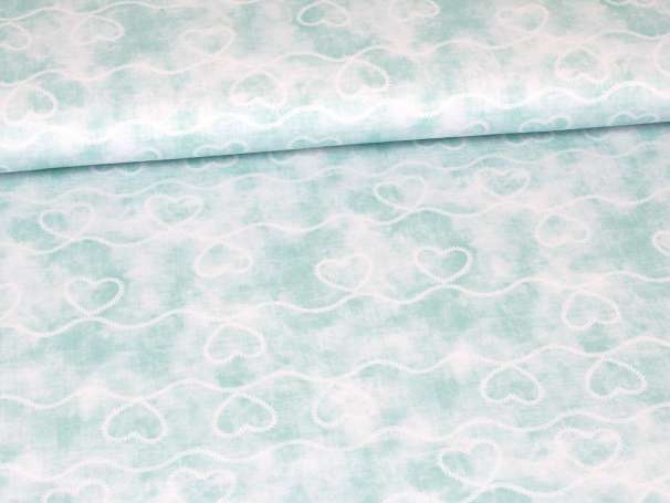 French Terry - Grunge - Herz Tauseil - mint