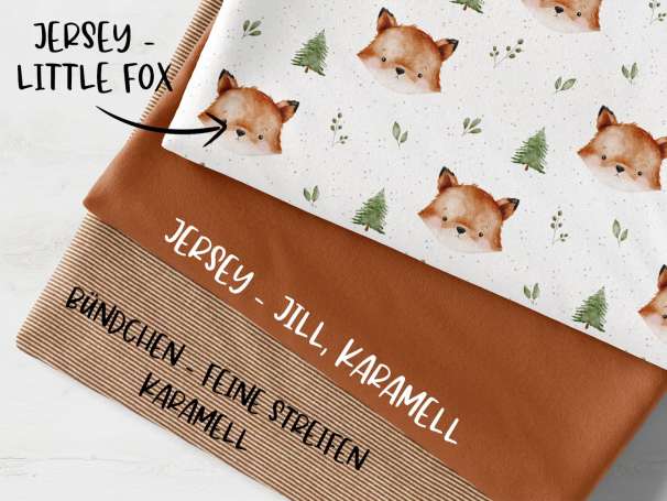 Stoffpaket - Little Fox - karamell