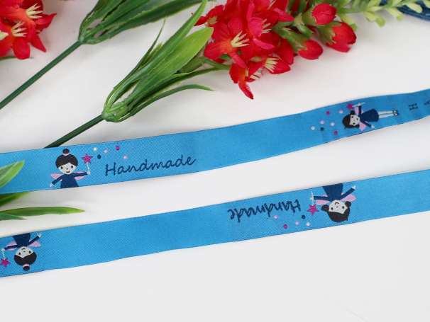 Webband blau - Handmade, Prinzessin - blau