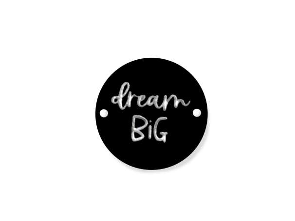 Label zum Annähen - dream BIG - schwarz