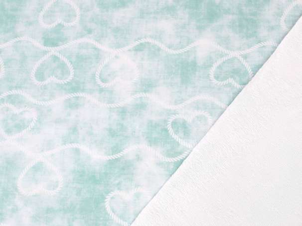 French Terry - Grunge - Herz Tauseil - mint