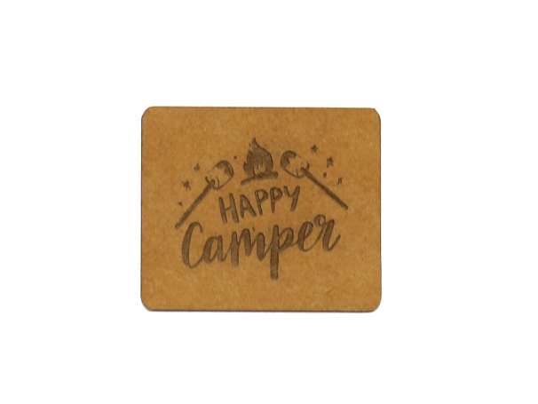 SnaPpap Label - Happy Camper, Marshmallow